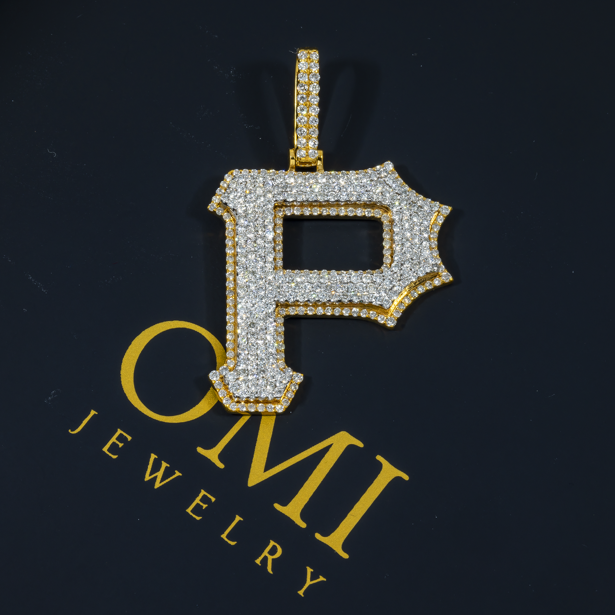 14K GOLD DIAMOND CUSTOM PITTSBURGH PIRATES PENDANT 1.55 CT