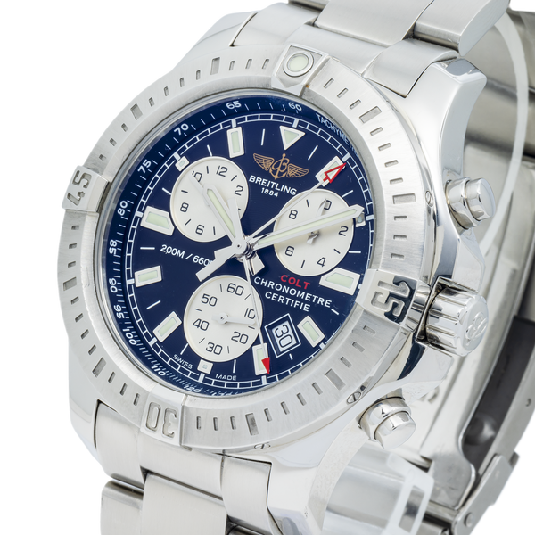 Buy Breitling Colt Chronograph A73388 44MM Black Stick Dial With