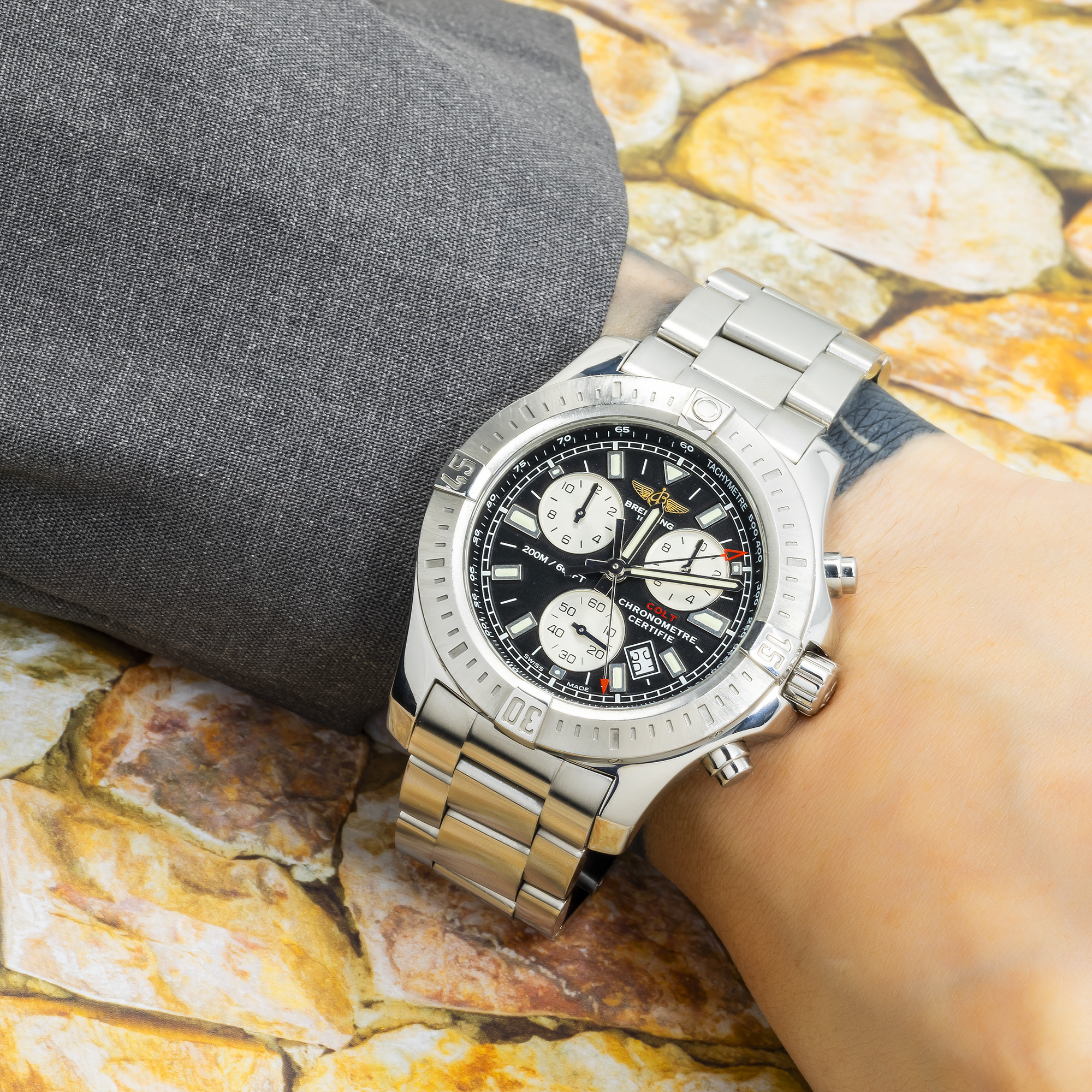 Breitling Colt Chronograph 41MM A73388 Black Dial Stainless Steel Breitling Colt Chronograph 41MM A73388 Black Dial Stainless Steel