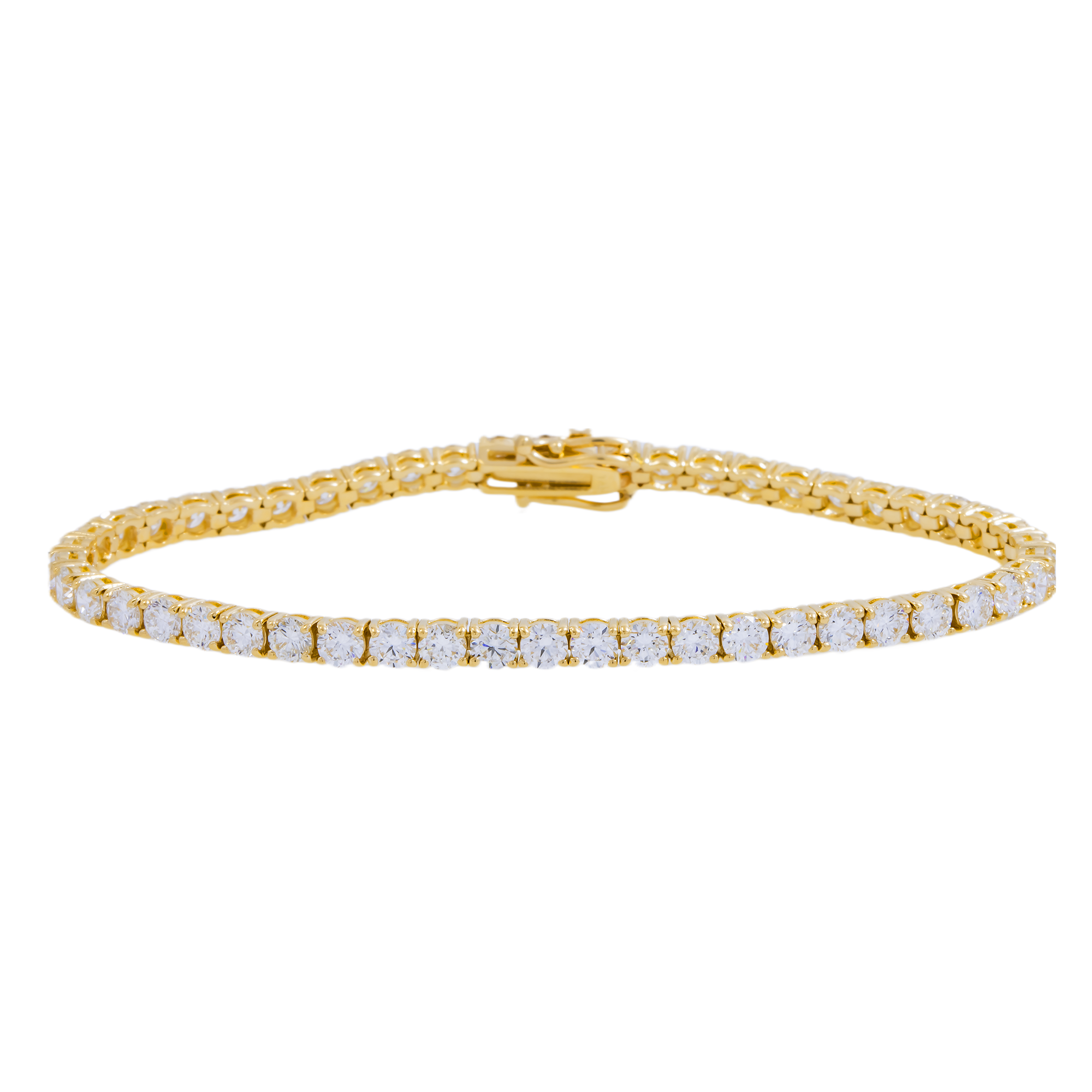 14K GOLD ROUND DIAMONDS TENNIS BRACELET 9.03 CT