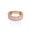 14K GOLD BAGUETTE AND ROUND DIAMOND RING 2.65 CT