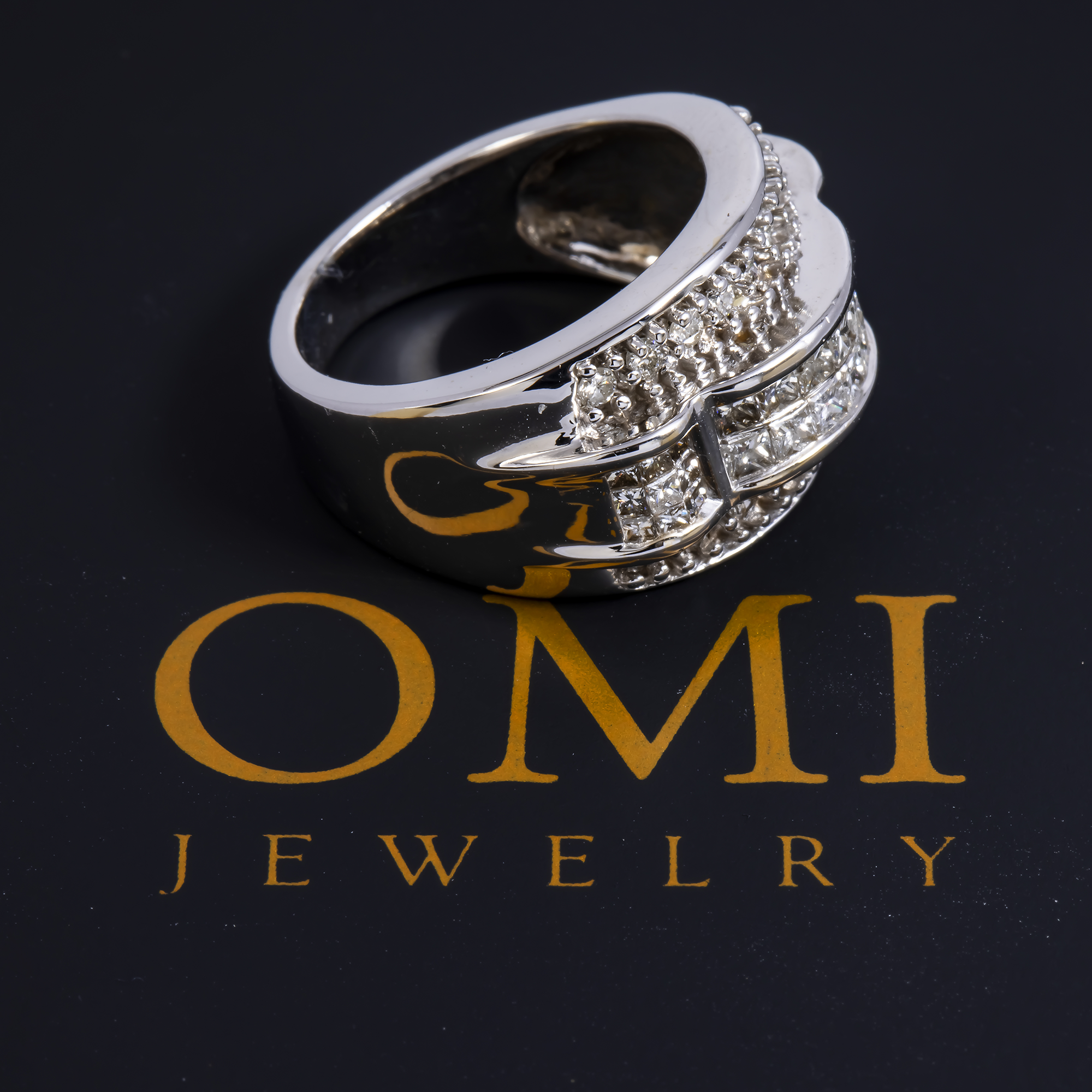 10K GOLD DIAMOND CLUSTER STATEMENT RING 1.25 CT