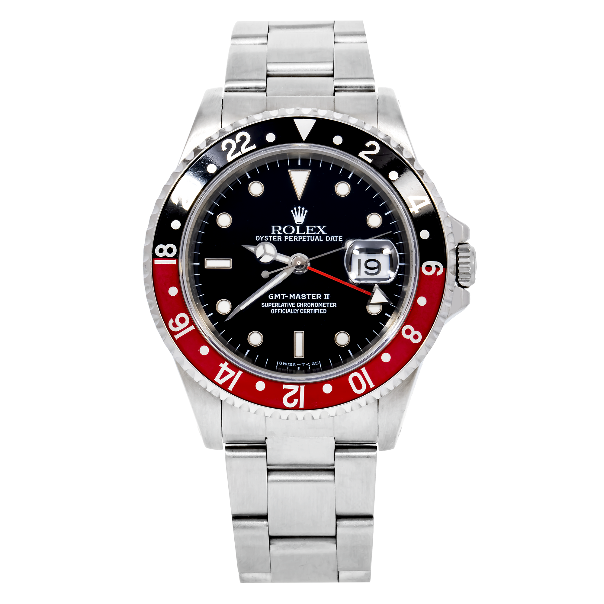 Rolex GMT-Master II 40MM 16710 Coke Black Dial Black & Red Ceramic Bezel Stainless Steel Oyster Bracelet