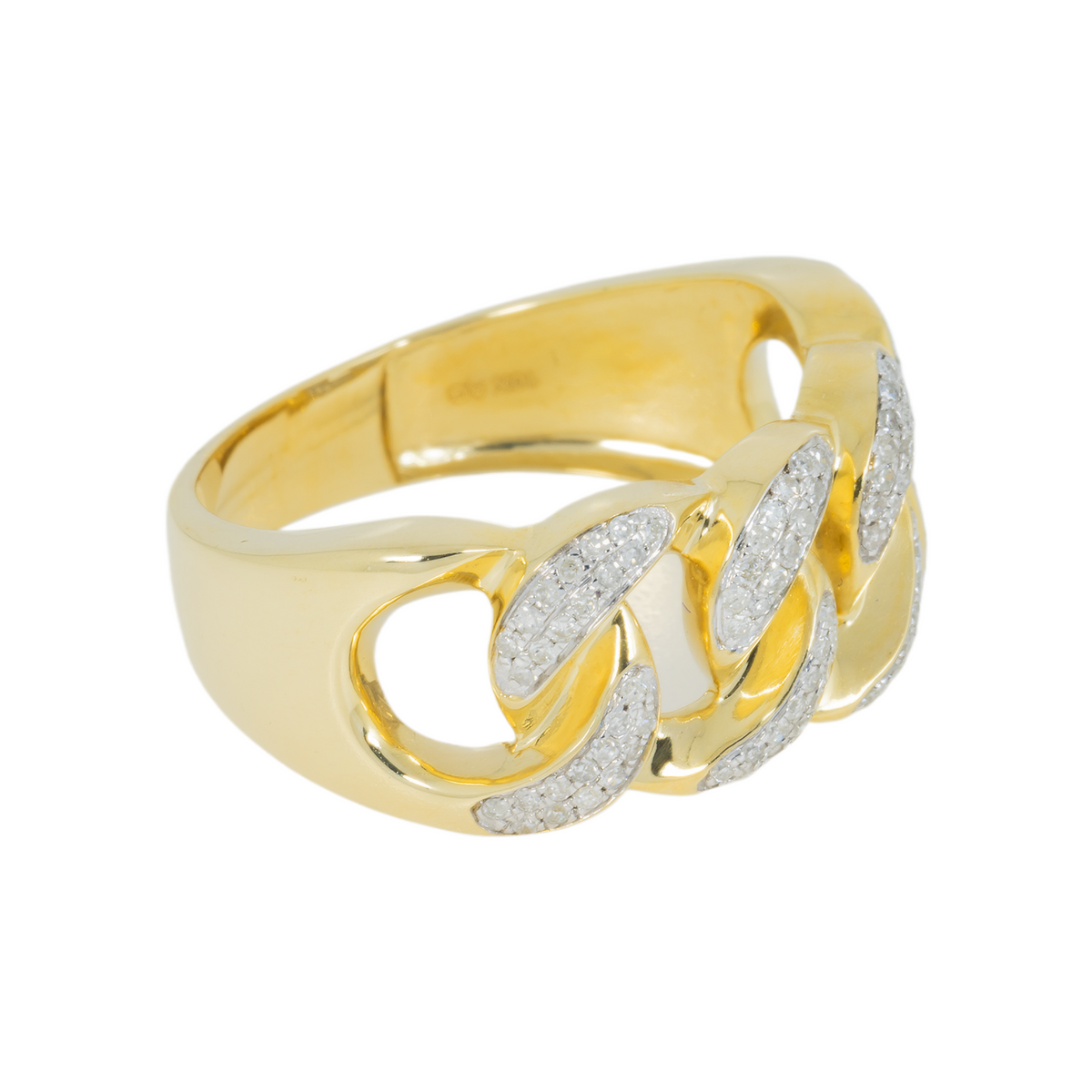 10K GOLD DIAMOND MIAMI CUBAN RING 0.50 CT