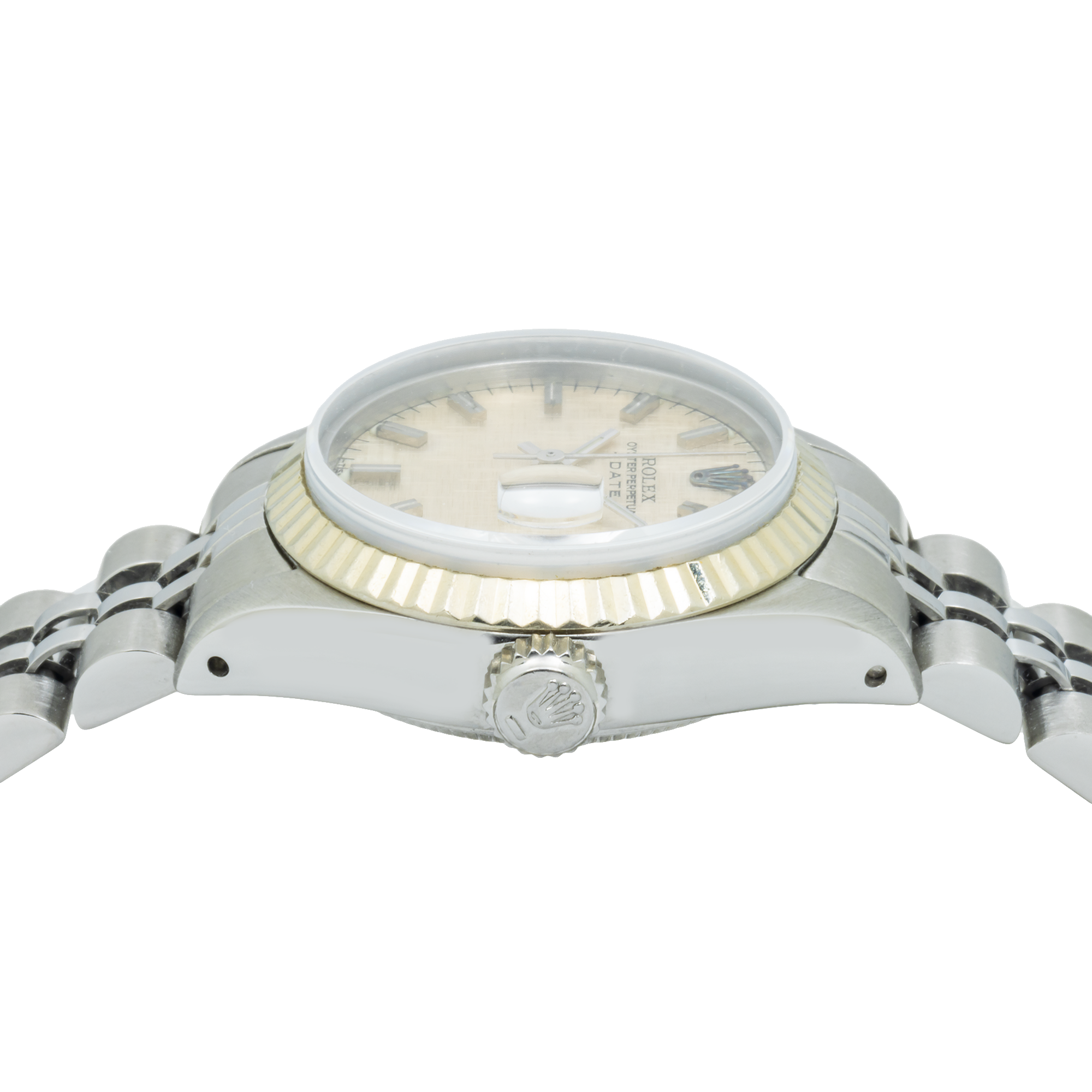 Rolex Datejust 26MM 6916 Silver Linen Dial Fluted Bezel Stainless Steel Jubilee Bracelet