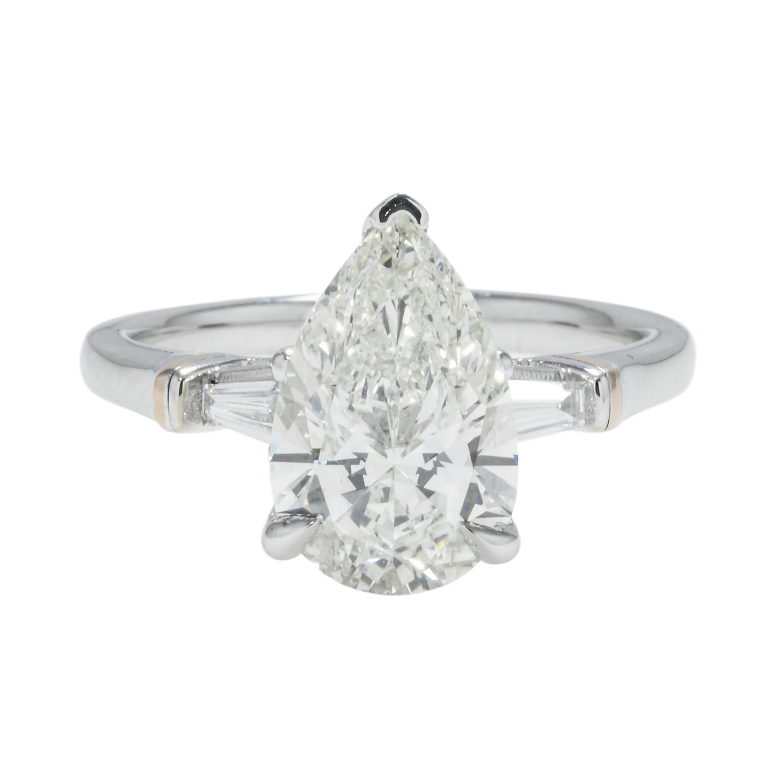 14K GOLD PEAR CUT DIAMOND ENGAGEMENT RING 3.20 CTW