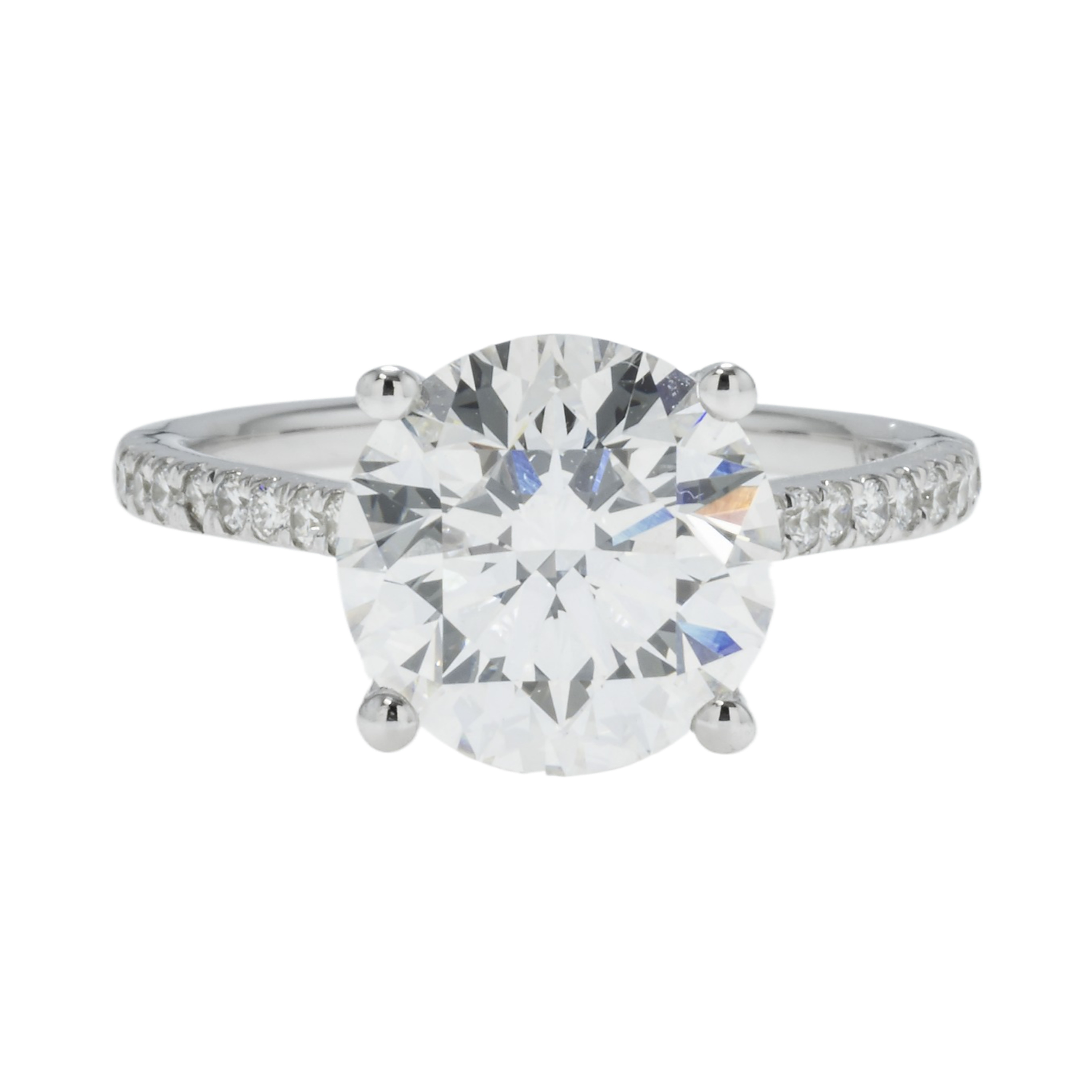 14K GOLD ROUND SOLITAIRE DIAMOND ENGAGEMENT RING 4.33 CTW