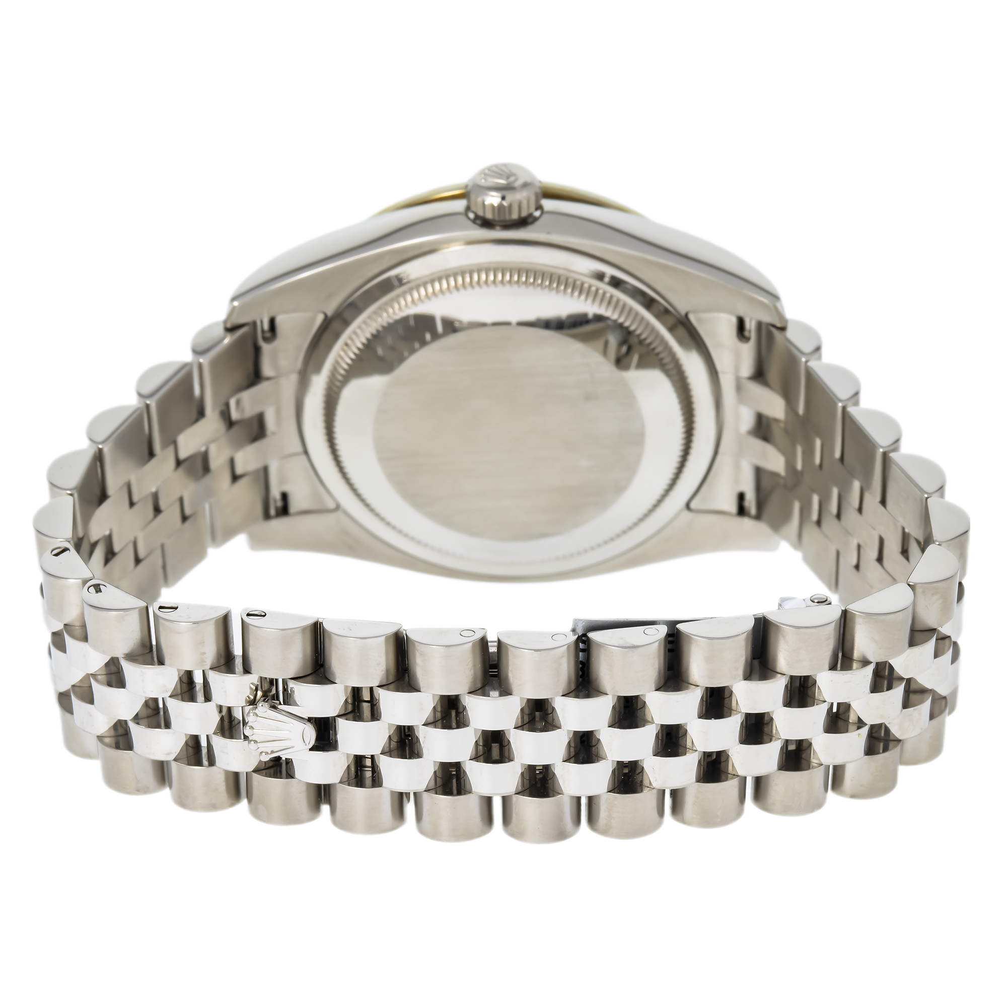 STAINLESS STEEL ROLEX DATEJUST 116200 36MM BLUE DIAL AND DIAMOND BEZEL