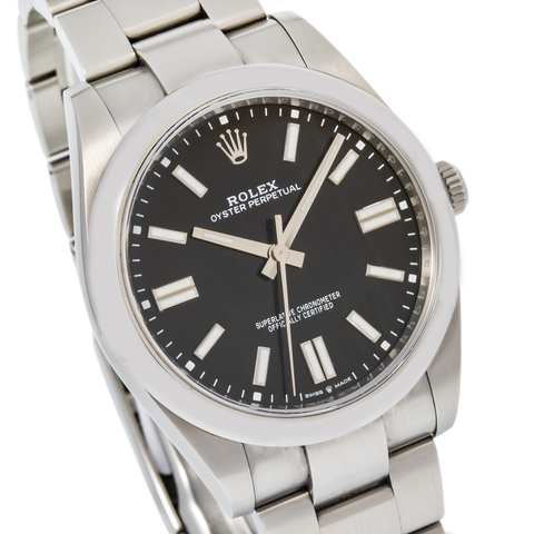 Rolex Oyster Perpetual 124300 41MM Bright Black Dial With Oyster Bracelet