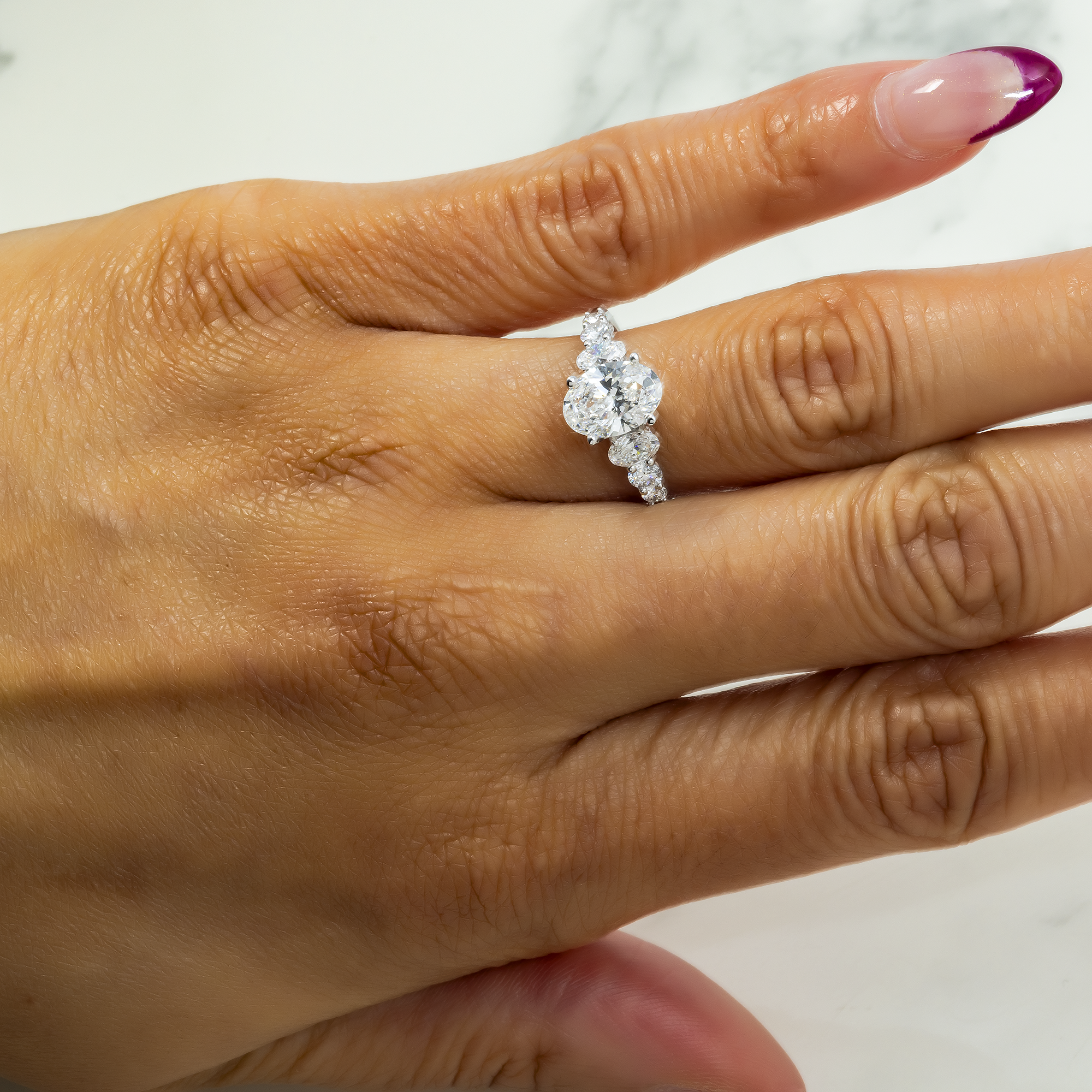 14K GOLD OVAL DIAMOND ENGAGEMENT RING 2.33 CTW