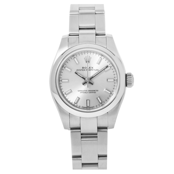 Rolex Oyster Perpetual 26MM 176200 Silver Dial Smooth Bezel