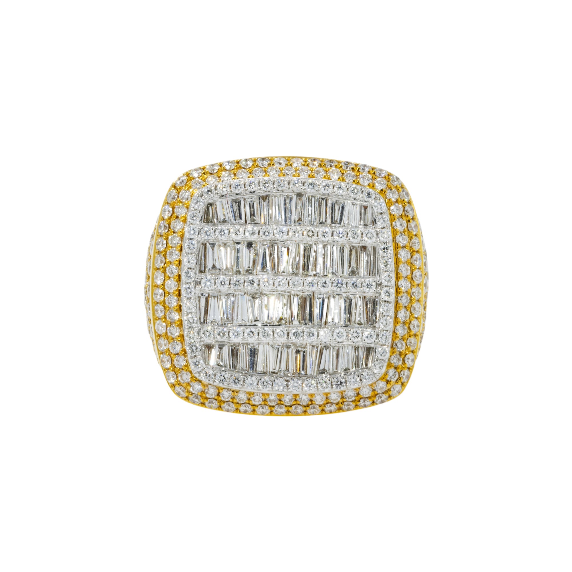 14K GOLD BAGUETTE DIAMOND STATEMENT RING 7.50 CTW