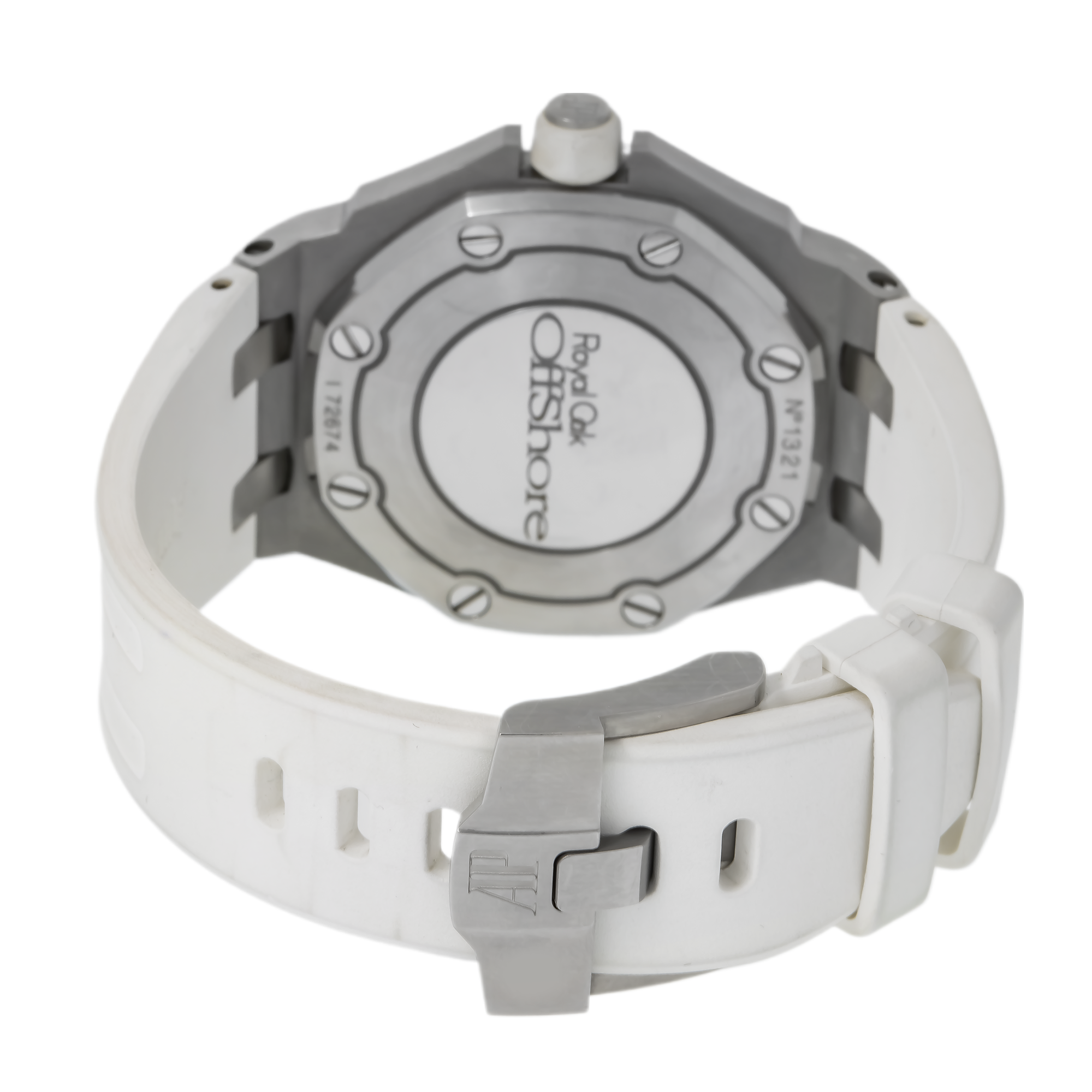 Audemars Piguet 67540SK.ZZ.A010CA.01 Royal Oak Offshore Quartz 37mm White Index Diamond Bezel Stainless Steel Rubber Automatic