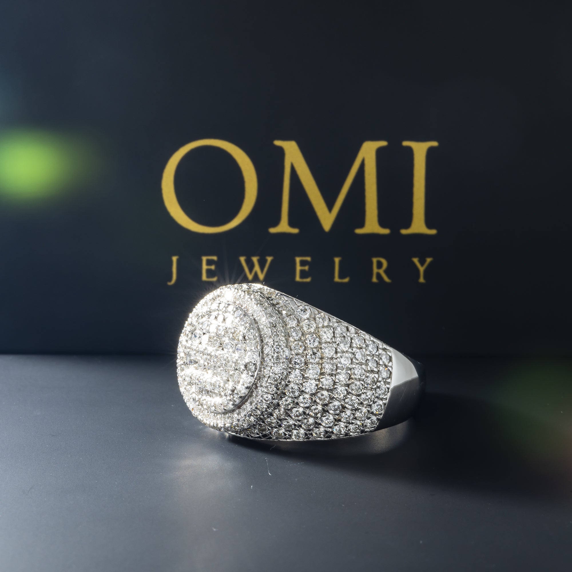 10K GOLD ROUND DIAMOND DOME RING 2.90 CT