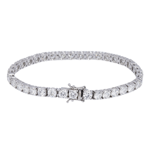 14K GOLD LAB DIAMOND TENNIS BRACELET 12.00 CT