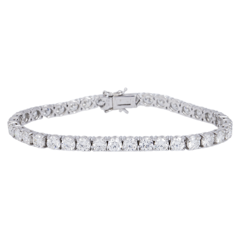 14K GOLD LAB DIAMOND TENNIS BRACELET 12.00 CT