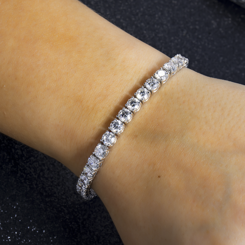 14K GOLD LAB DIAMOND TENNIS BRACELET 12.00 CT