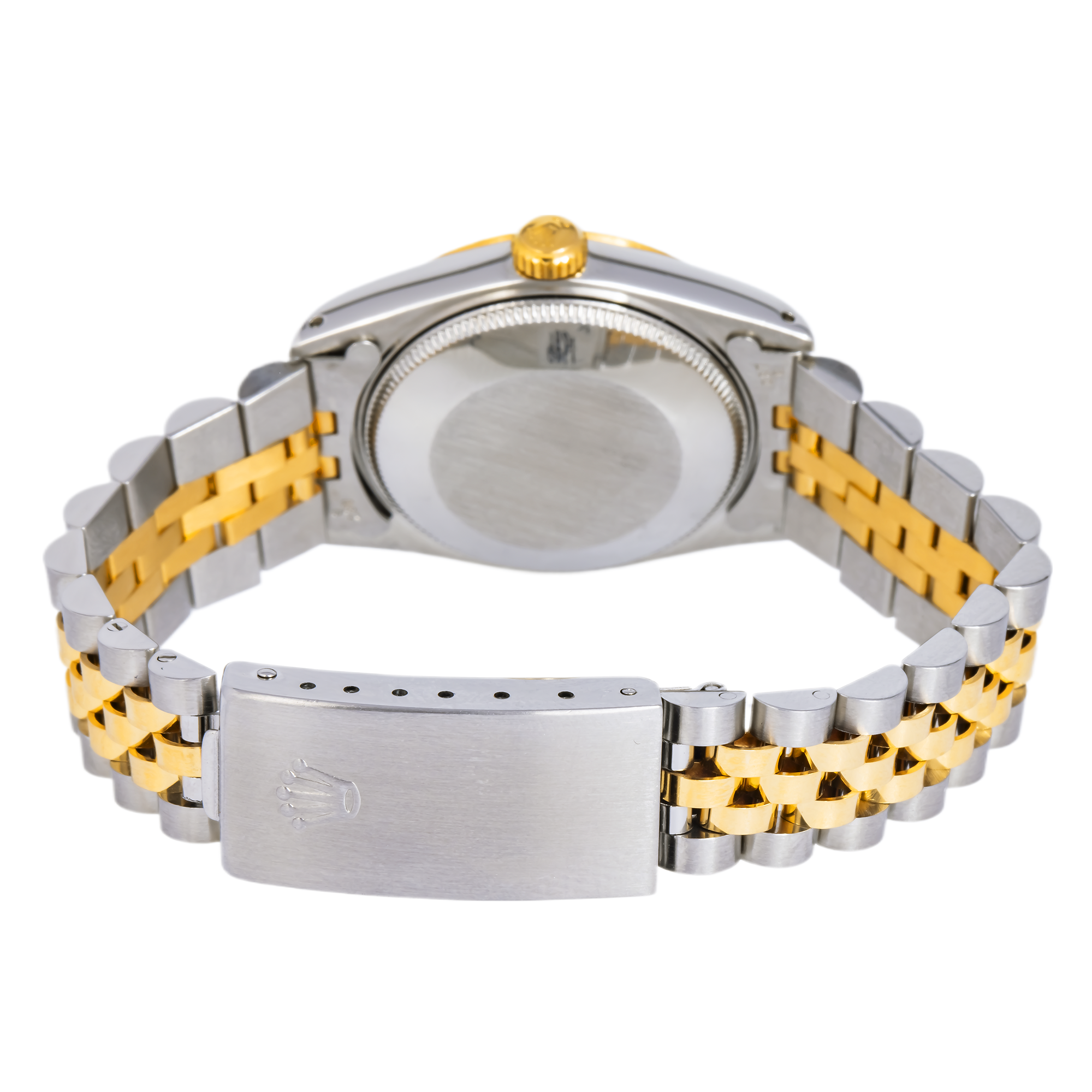 Rolex Datejust 31MM 6824 Champagne Dial Fluted Bezel Two Tone Yellow Gold Jubilee Bracelet