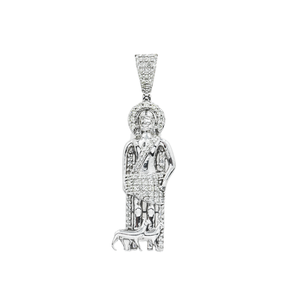 10K GOLD DIAMOND SAINT LAZARUS OF BETHANY PENDANT 0.90 CT – OMI