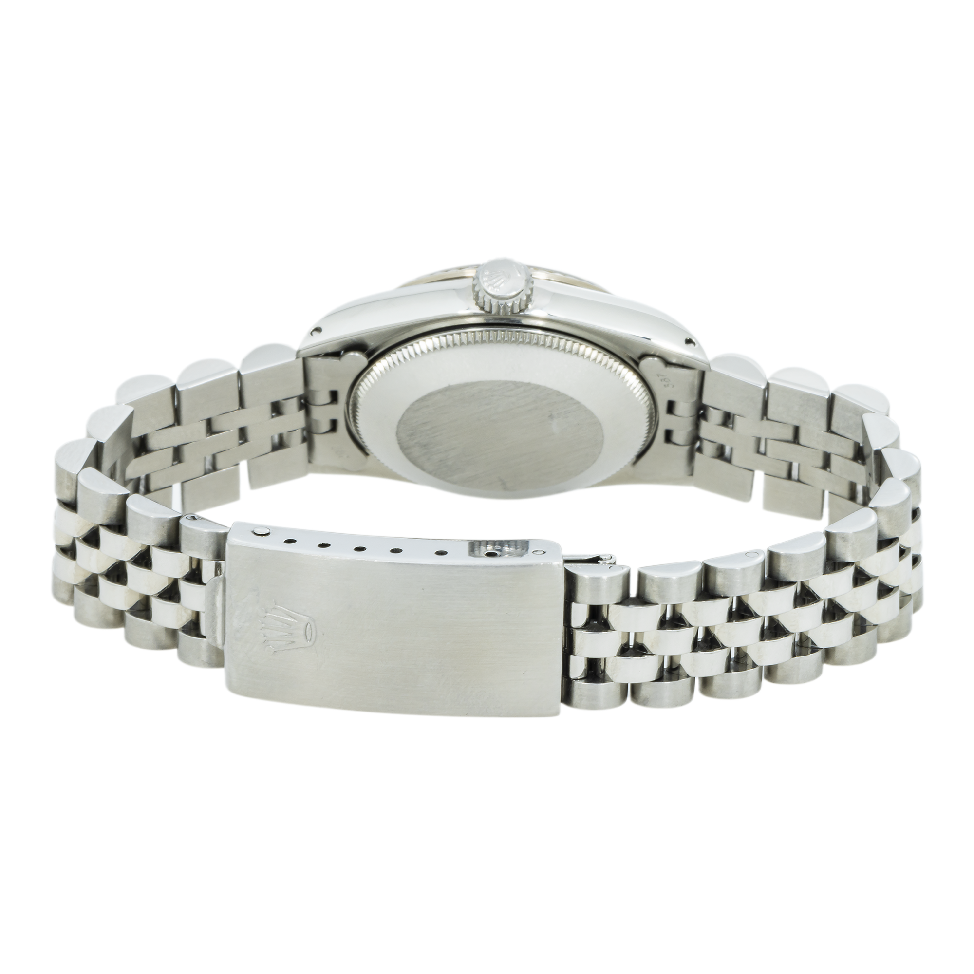 Rolex Oyster Perpetual 31MM 67514 White Roman Dial Fluted Bezel Stainless Steel Jubilee Bracelet