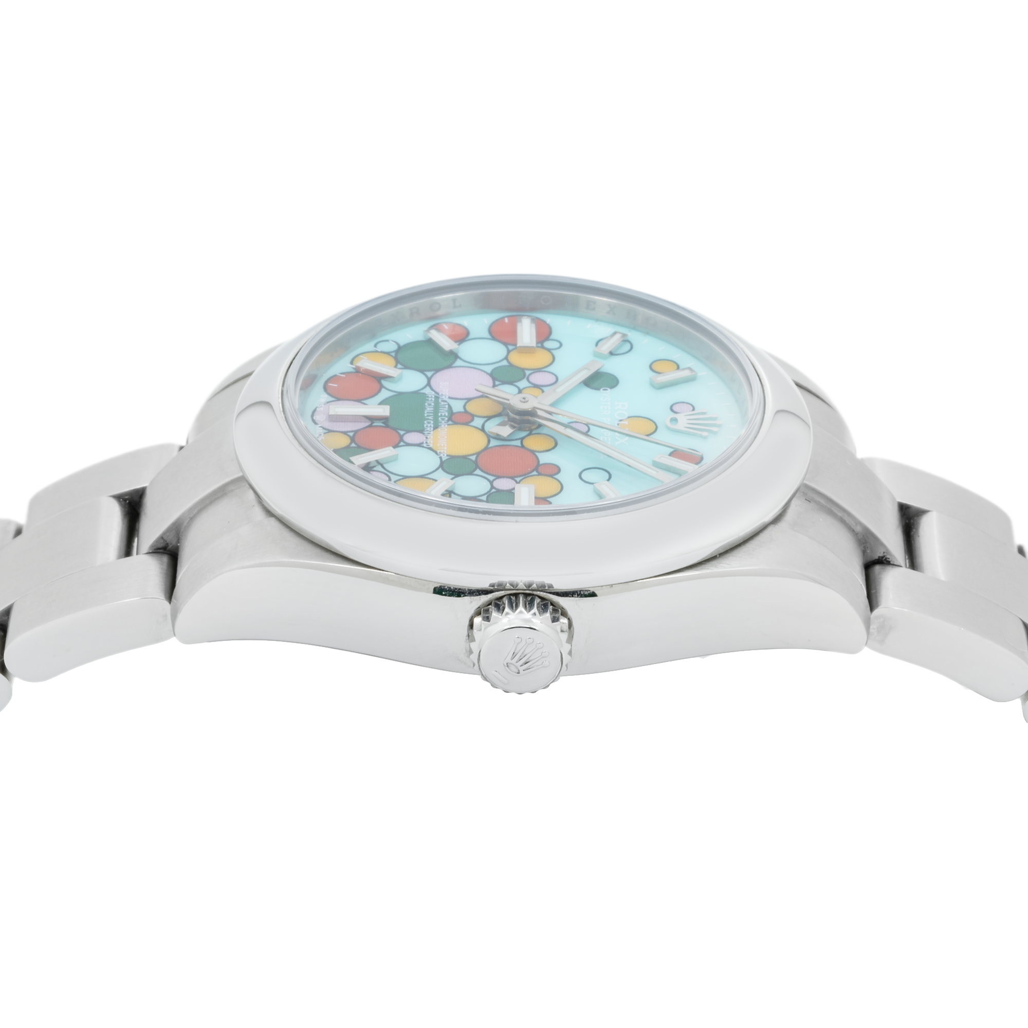 Rolex Oyster Perpetual 31MM 277200 Turquoise Celebration Dial Smooth Bezel Stainless Steel Oyster Bracelet