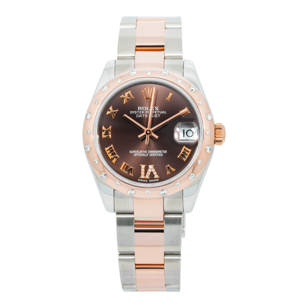 Rolex Datejust 31MM 178341 Chocolate Roman Dial Diamond Bezel Two