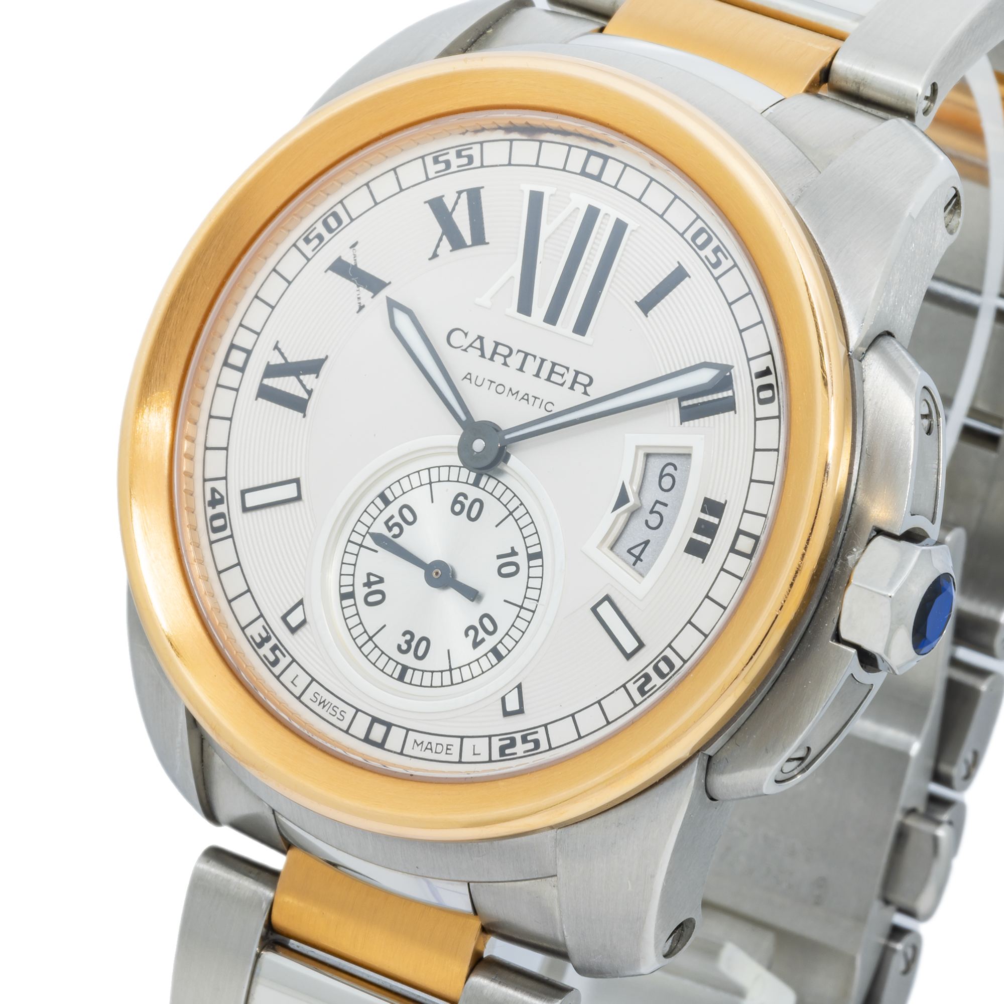 Cartier Calibre de Cartier W7100036 42MM White Dial Dial With Stainless Steel And Rose Gold Bracelet