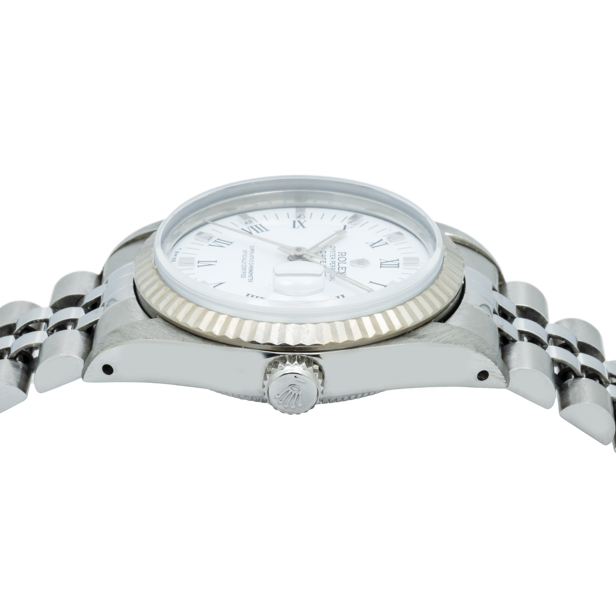 Rolex Datejust 31MM 68274 White Roman Dial Fluted Bezel Stainless Steel Jubilee Bracelet
