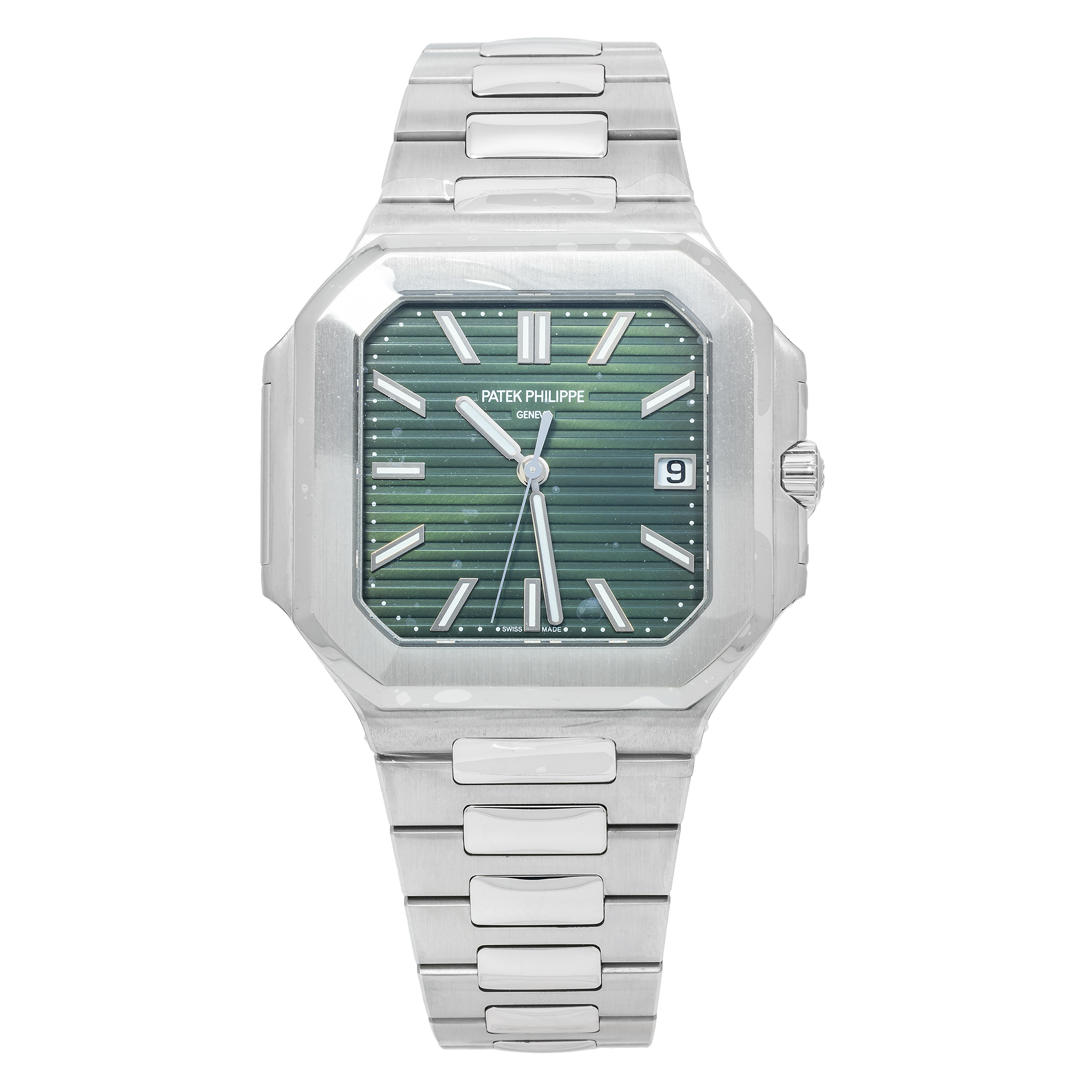 Patek Philippe Cubitus 5821/1A 45MM Sunburst Olive Green Dial With Stainless Steel Bracelet