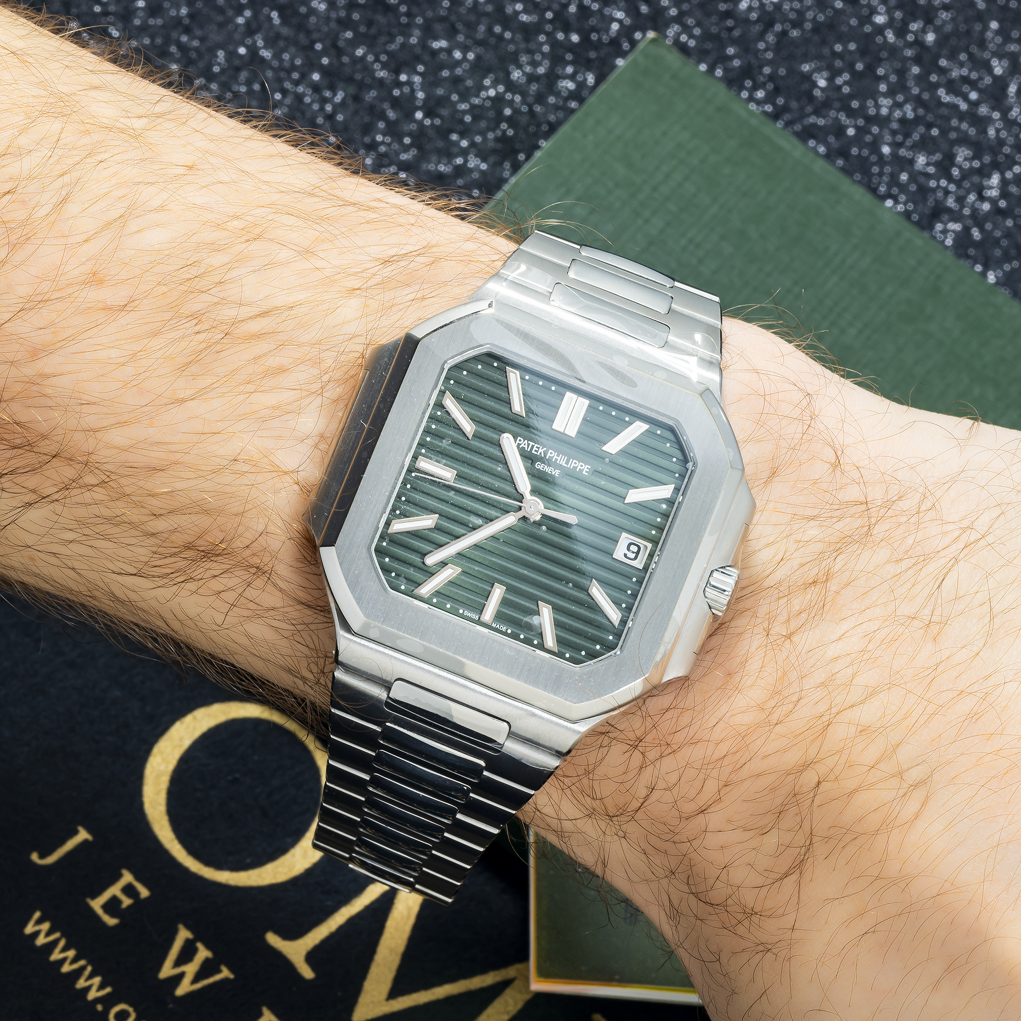 Patek Philippe Cubitus 45MM 5821/1A Green Dial Stainless Steel Bezel Stainless Steel Bracelet