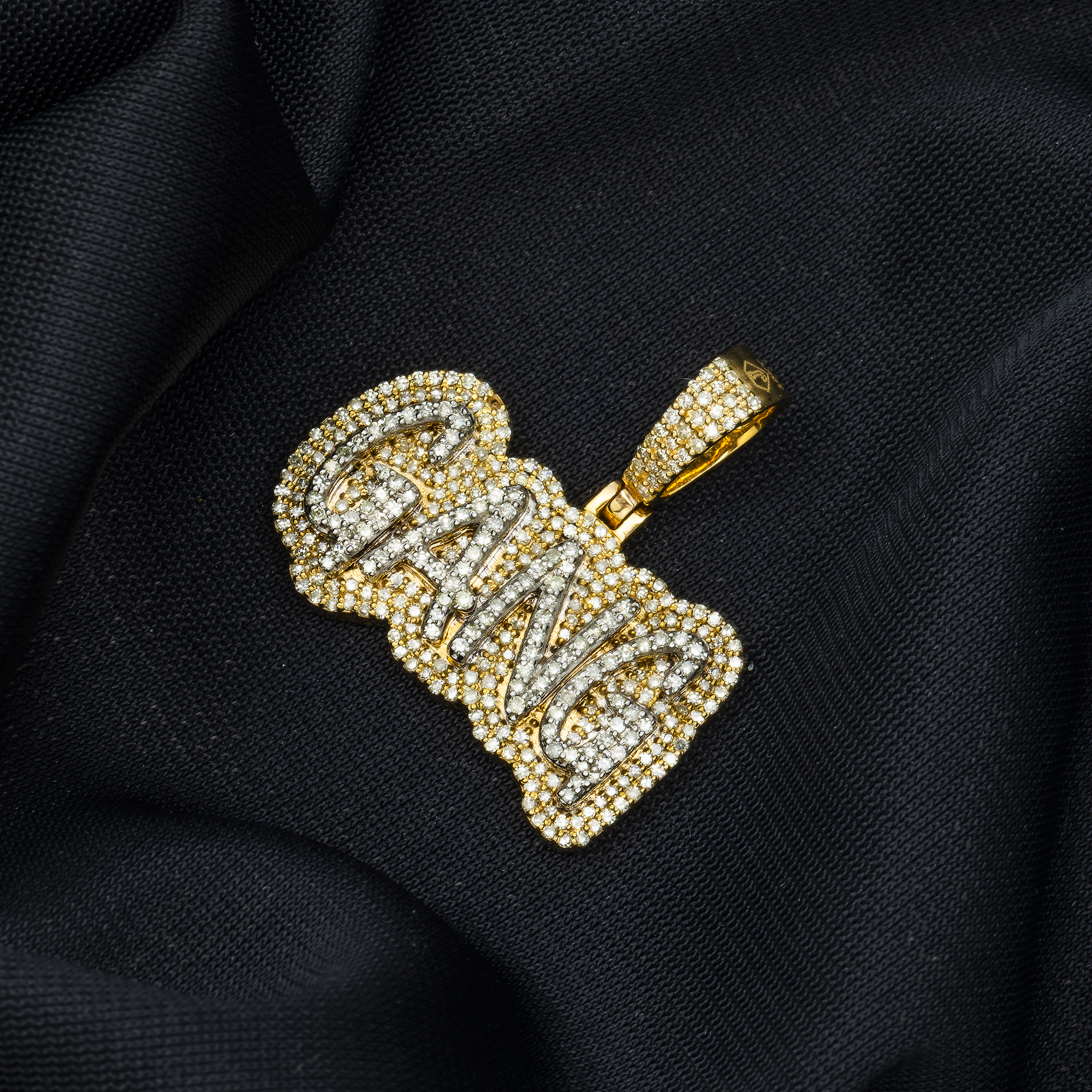 10K GOLD DIAMOND GANG PENDANT 1.18 CT