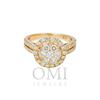 14K GOLD ROUND CUT HALO DIAMOND CLUSTER ENGAGEMENT RING 2.37 CTW