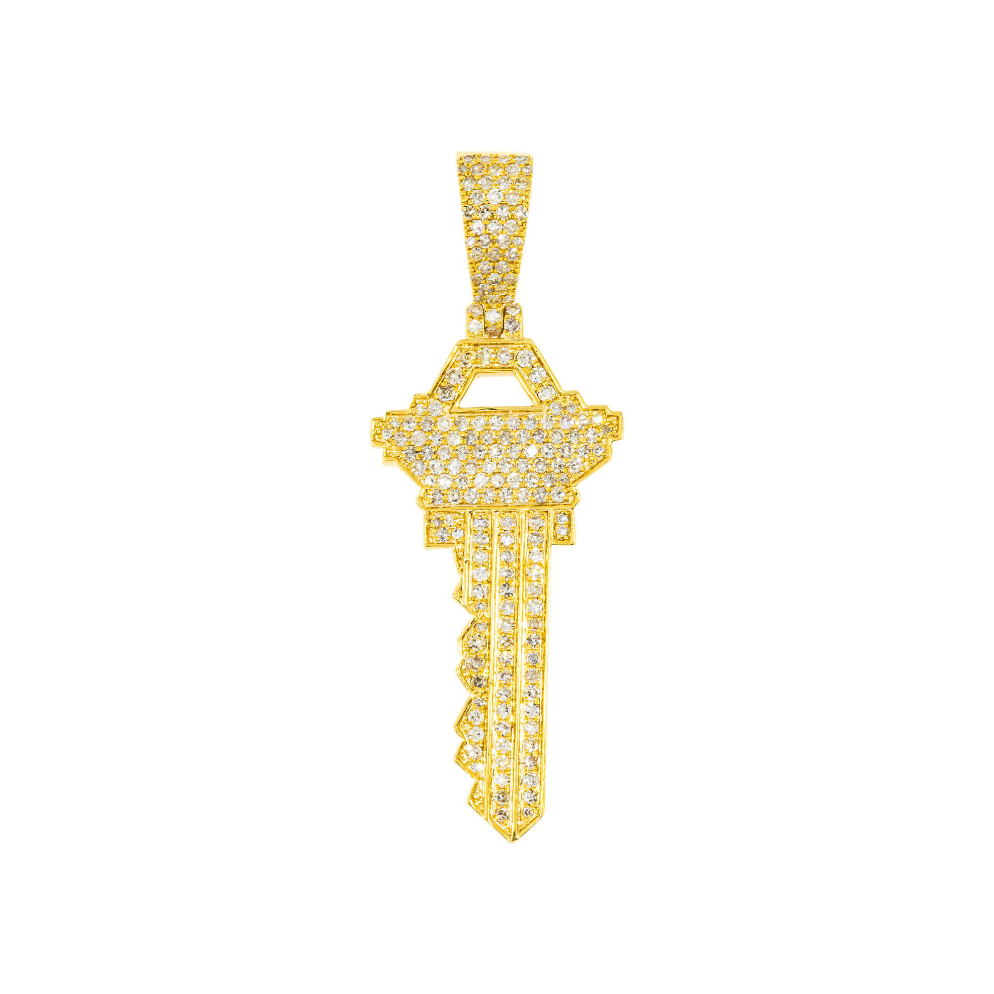 10K GOLD DIAMOND KEY PENDANT 1.26 CT