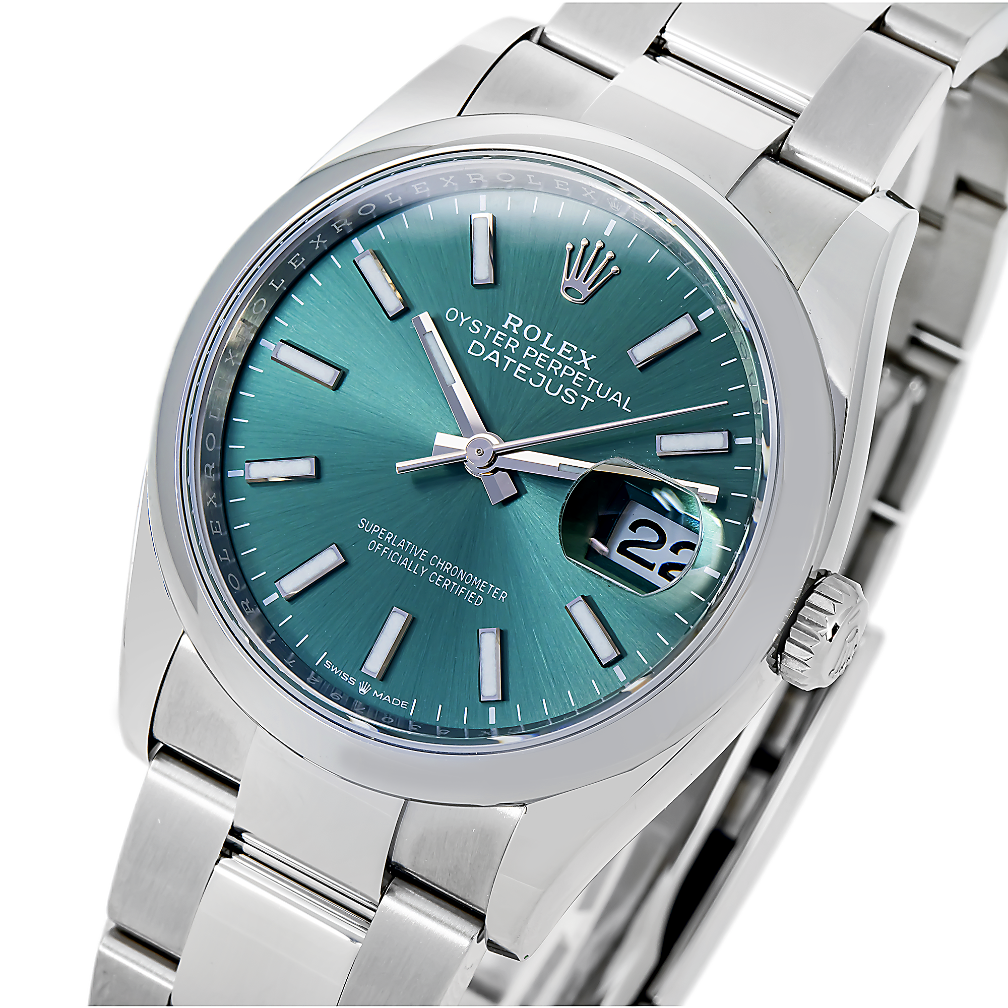 Rolex Datejust 36MM 126200 Green Dial Smooth Bezel Stainless Steel Oyster Bracelet