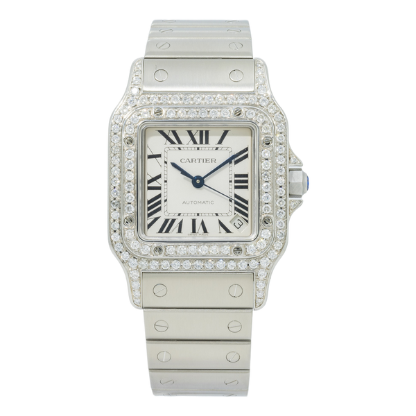 Buy Cartier Santos Galbée XL W20098D6 32MM White Dial And  display picture 3