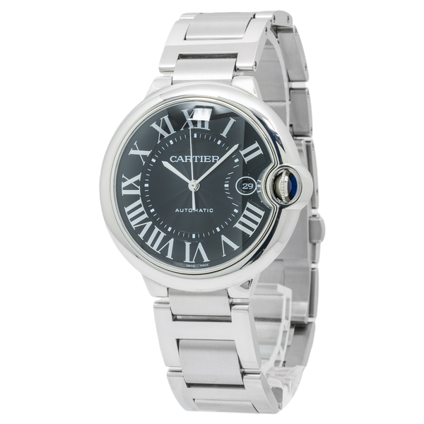 Cartier Ballon Bleu W6920042 Stainless Steel 44MM Black Dial And Stainless Steel Bracelet