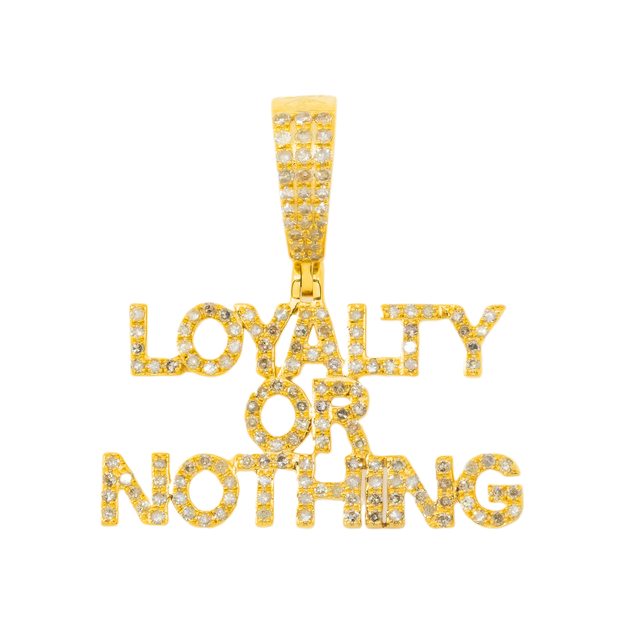 10K GOLD DIAMOND LOYALTY OR NOTHING PENDANT 0.79 CT