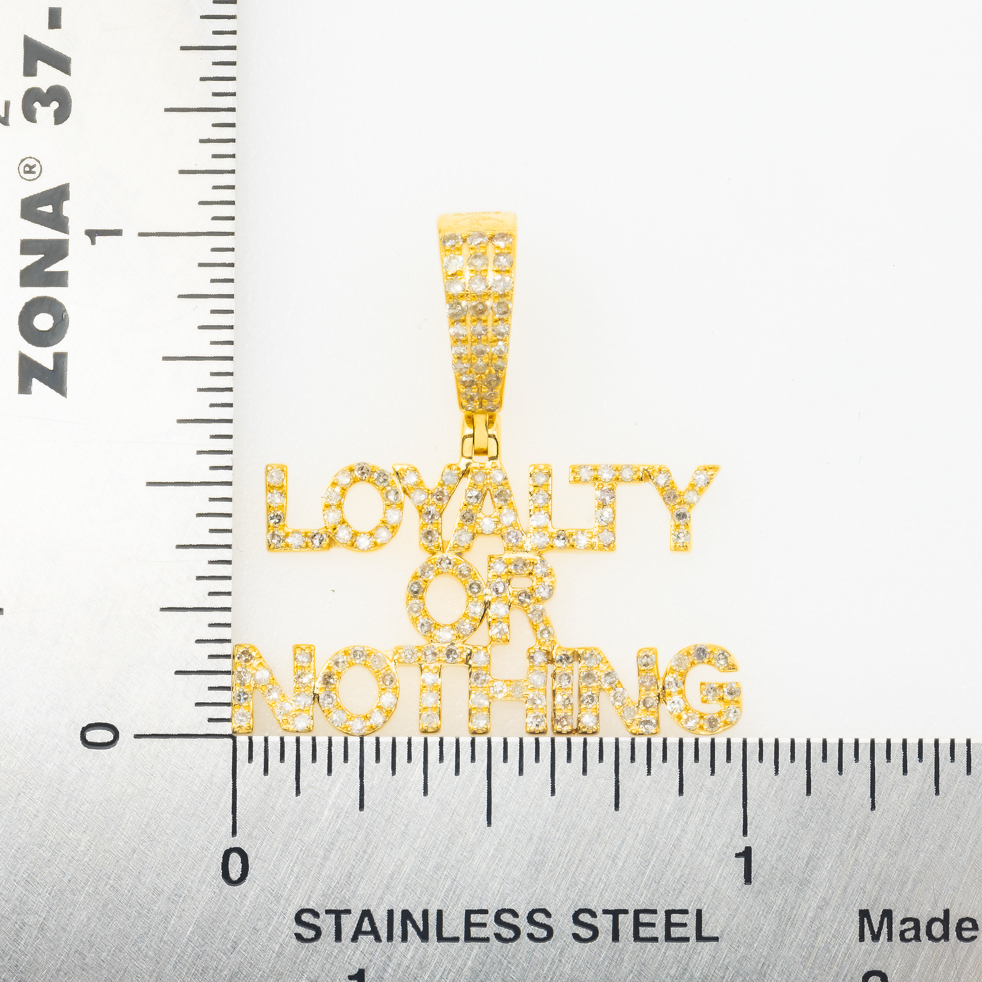 10K GOLD DIAMOND LOYALTY OR NOTHING PENDANT 0.79 CT