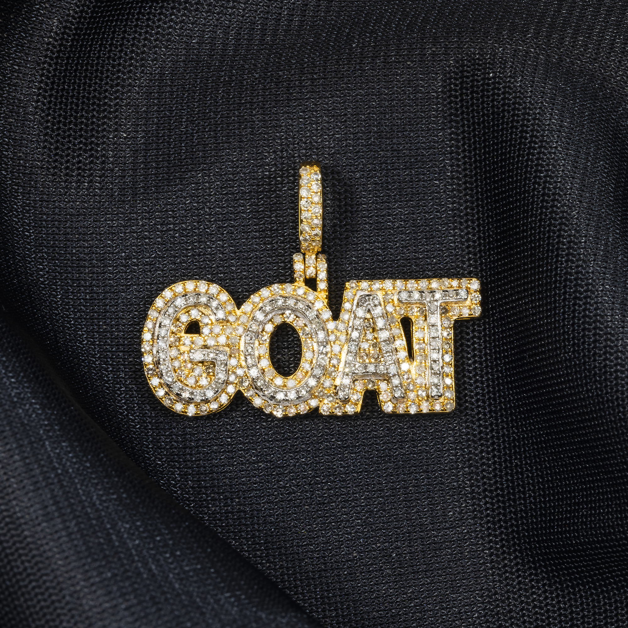 10K GOLD DIAMOND GOAT PENDANT 0.90 CT