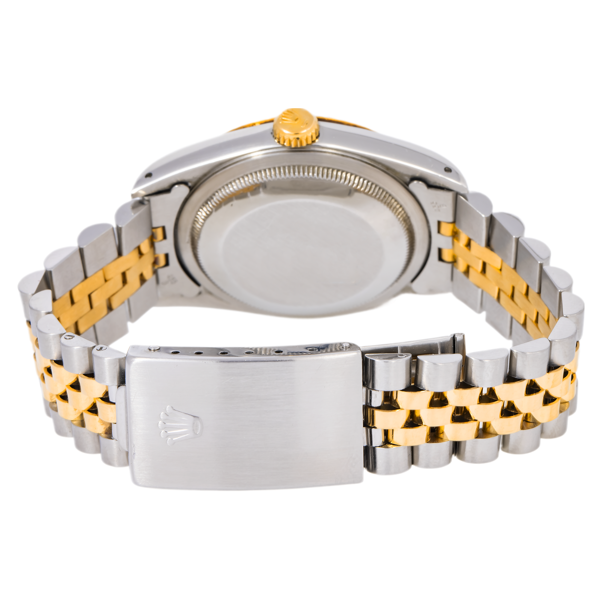 Rolex Datejust 36MM 16013 Blue Dial Fluted Bezel Two Tone Yellow Gold Jubilee Bracelet