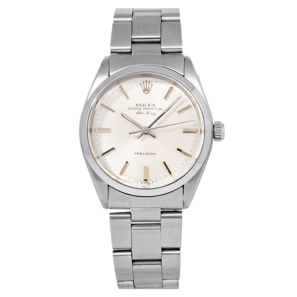 Rolex Air-King 34MM 5500 Silver Dial Smooth Bezel Stainless Steel