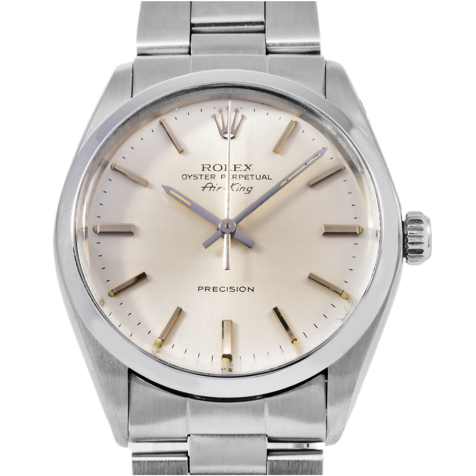 Rolex Air-King 34MM 5500 Silver Dial Smooth Bezel Stainless Steel Oyster Bracelet