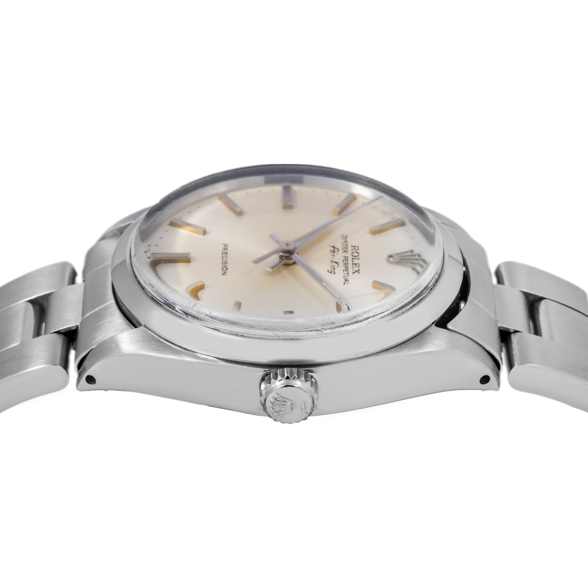 Rolex Air-King 34MM 5500 Silver Dial Smooth Bezel Stainless Steel Oyster Bracelet