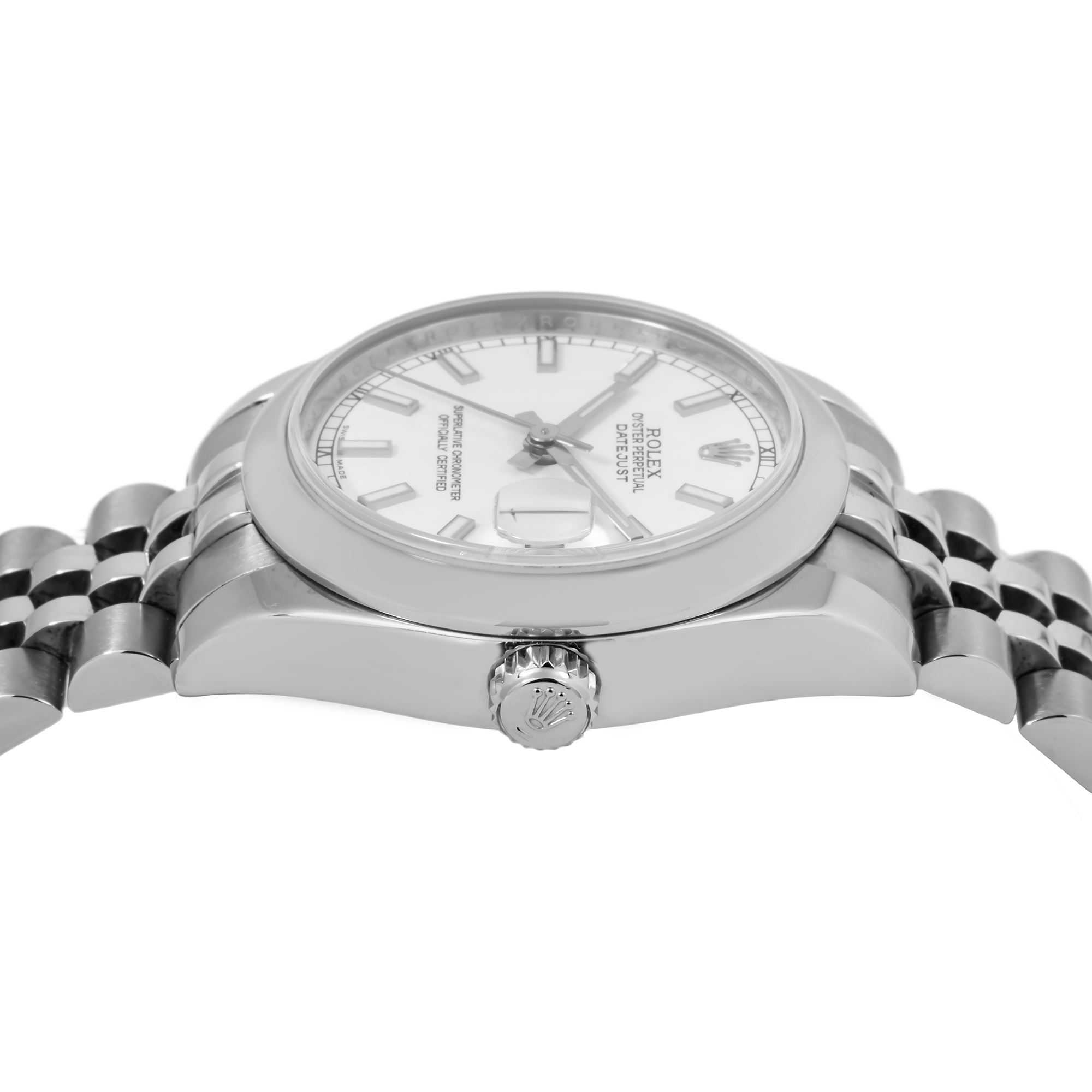 Rolex Datejust 31MM 178240 White Dial Smooth Bezel Stainless Steel Jubilee Bracelet