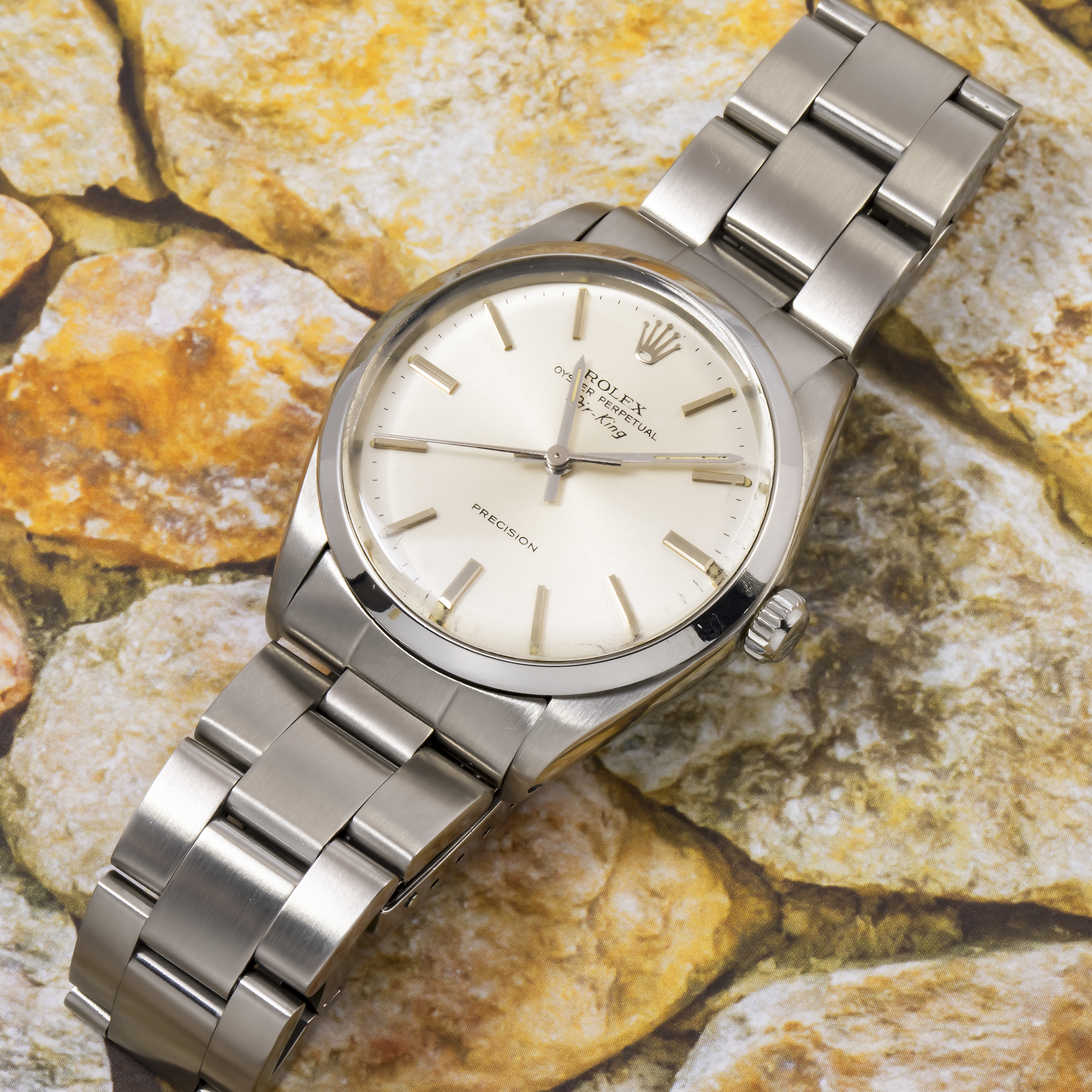 Rolex Air-King 34MM 5500 Silver Dial Smooth Bezel Stainless Steel Oyster Bracelet