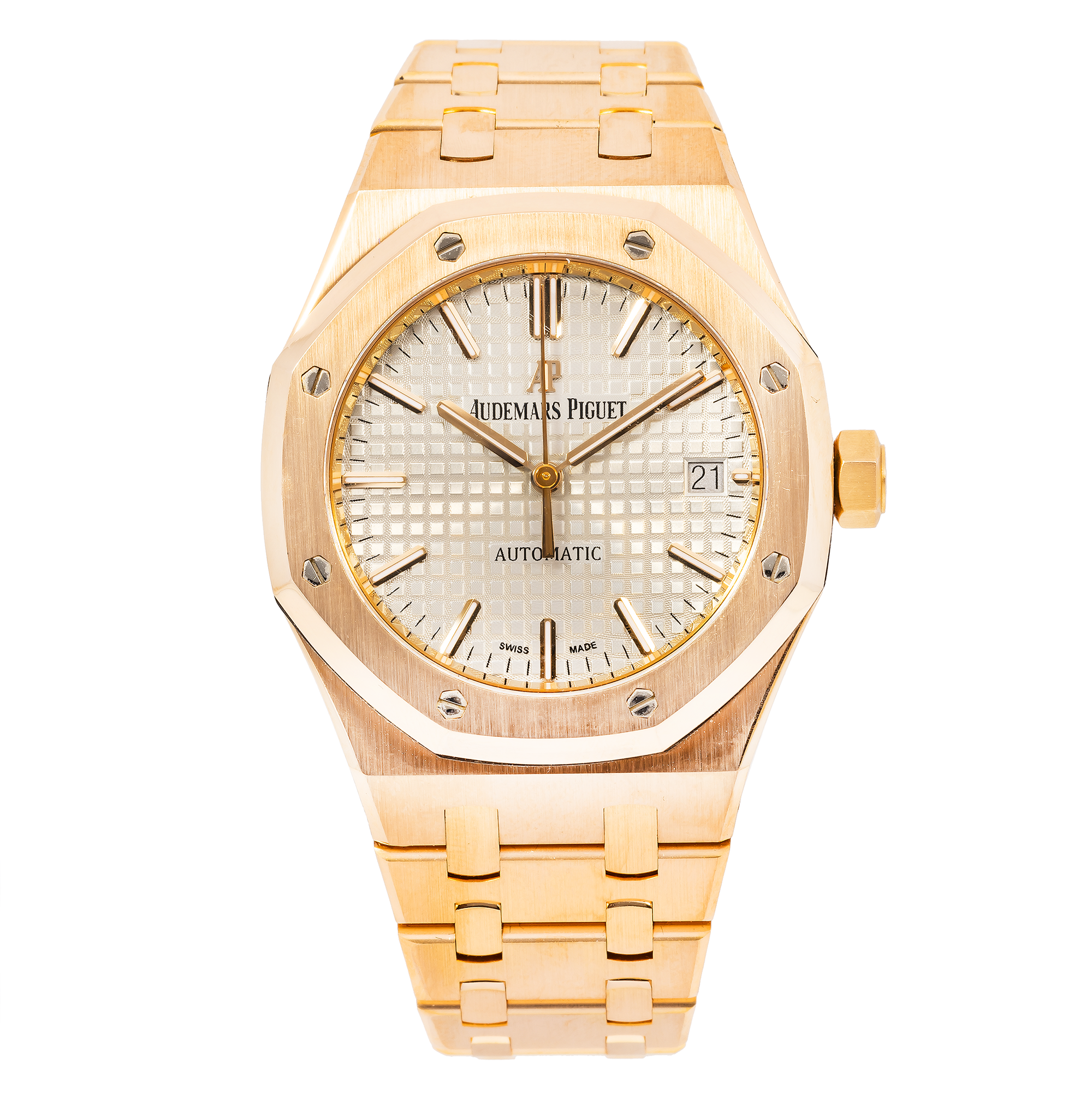 Audemars Piguet Royal Oak Selfwinding 41MM 15400OR.OO.1220OR.02 Silver Dial Rose Gold Bezel 18K Rose Gold Bracelet