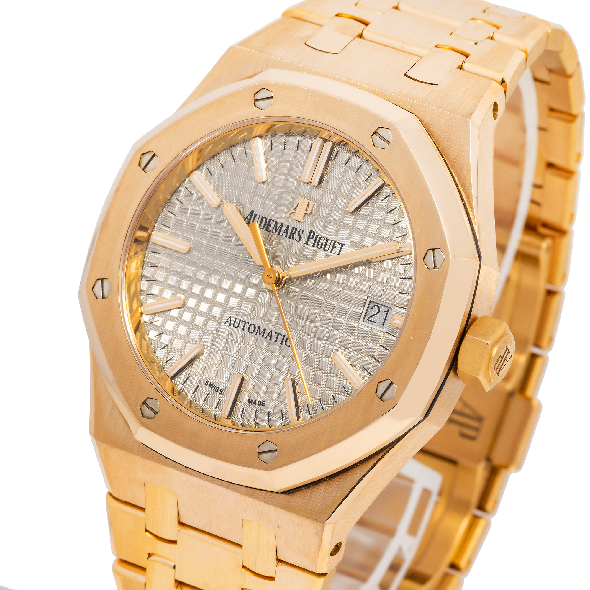 Audemars Piguet Royal Oak Selfwinding 41MM 15400OR.OO.1220OR.02 Silver Dial Rose Gold Bezel 18K Rose Gold Bracelet