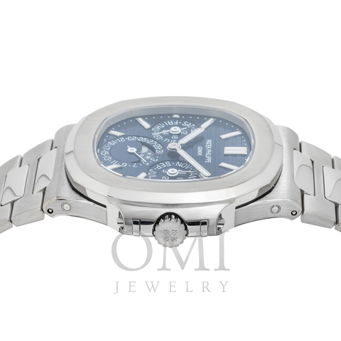 Patek Philippe Nautilus Grand Complication Perpetual Calendar 5740 40MM Blue Sunburst Dial With White Gold Bracelet