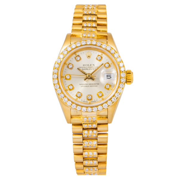Rolex Datejust 26MM 69178 White Mother of Pearl Diamond Dial