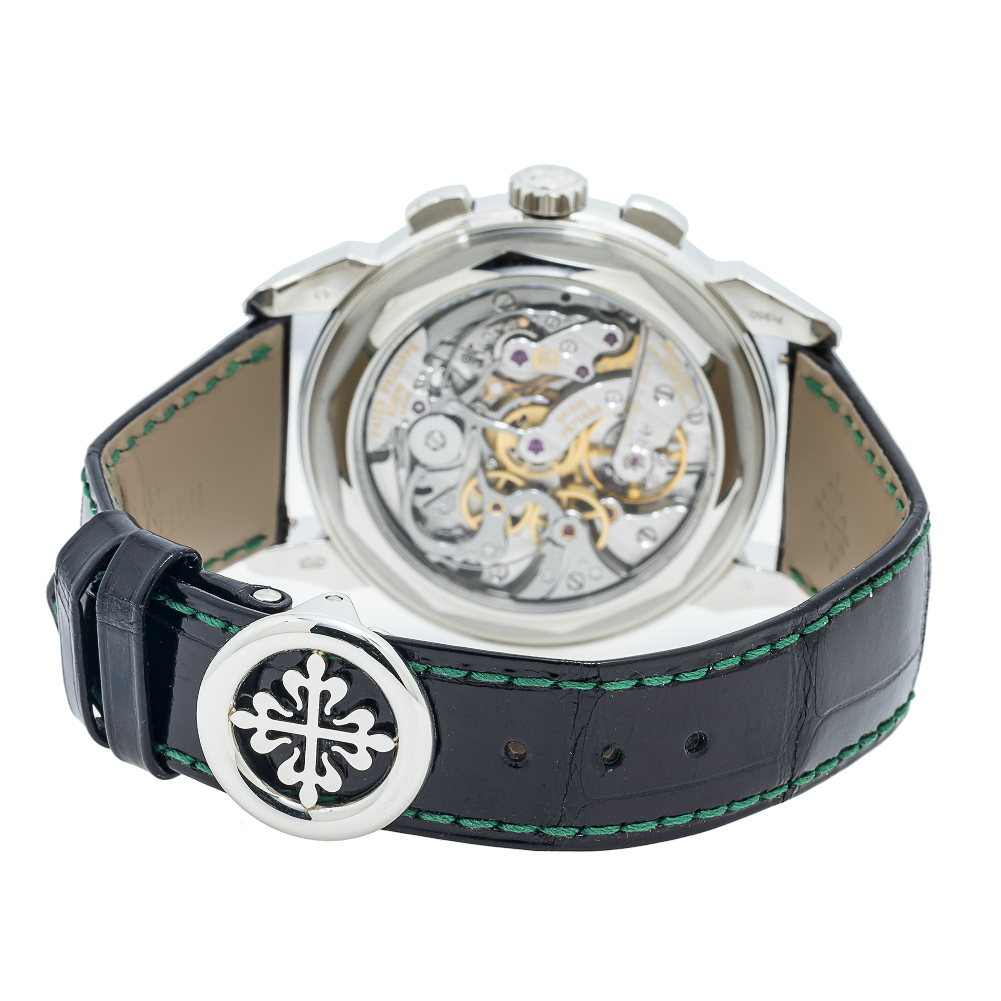 PATEK PHILIPPE GRAND COMPLICATIONS CHRONOGRAPH PERPETUAL CALENDAR 5270P GREEN DIAL WITH LEATHER STRAP